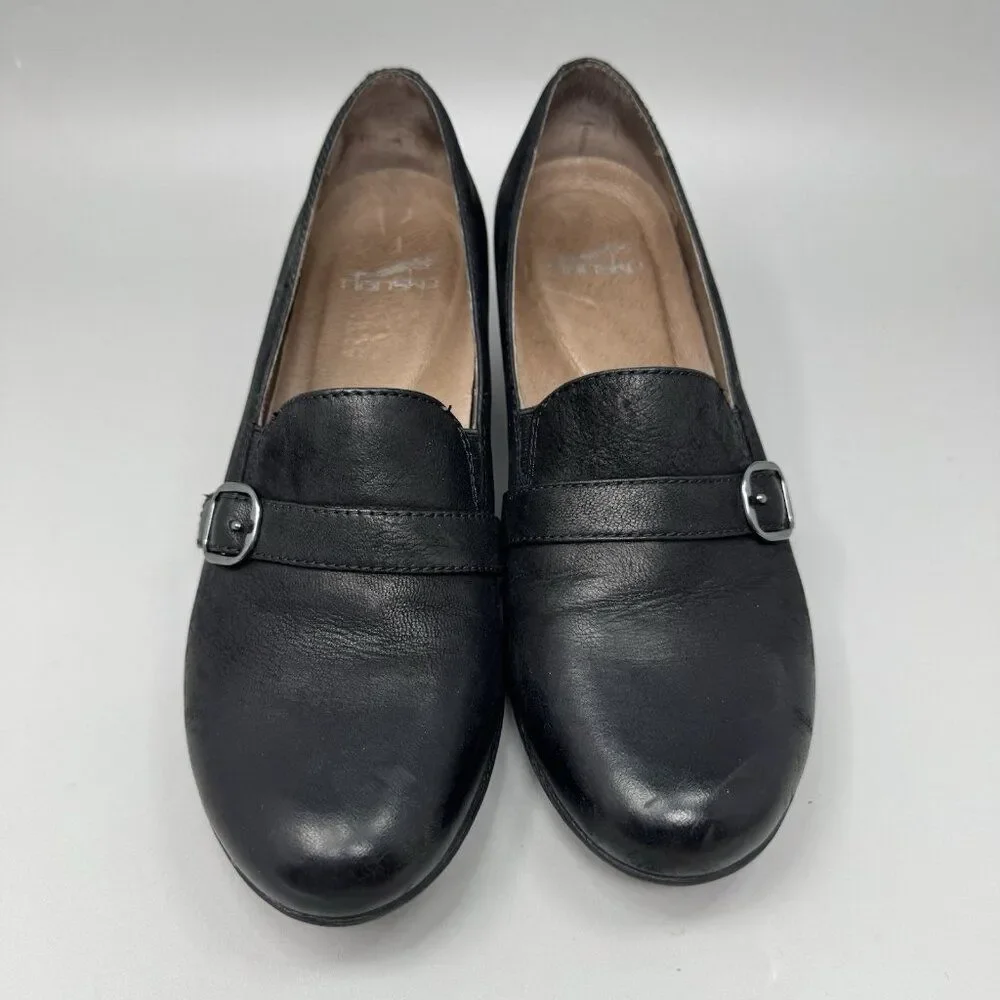Dansko Rosalie Size 9.5 US Women's Black Leather Shoes Arch Support